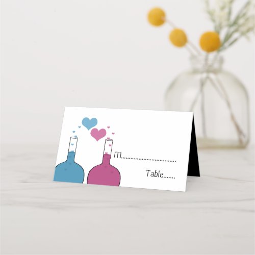 Science of Love Wedding Tented Place Cards