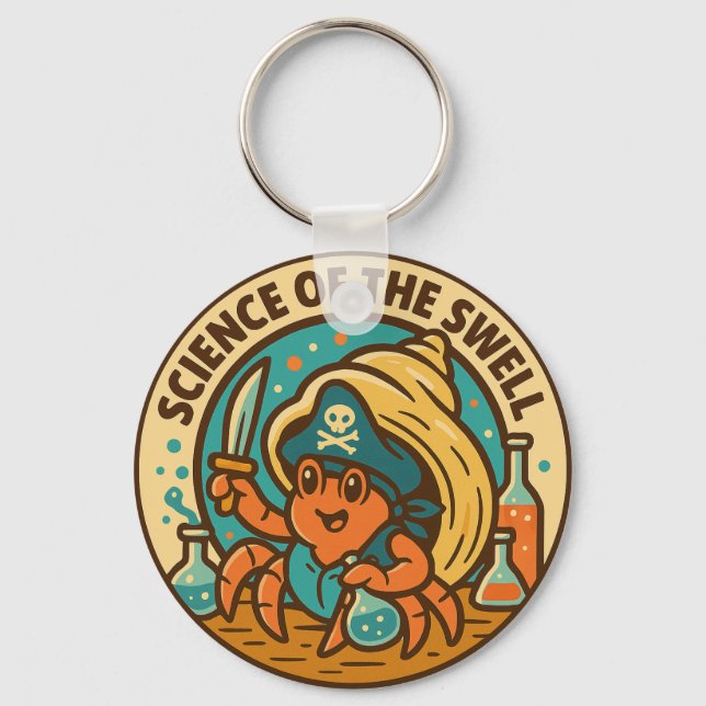 Science Of The Swell Pirate Crab Keychain (Front)
