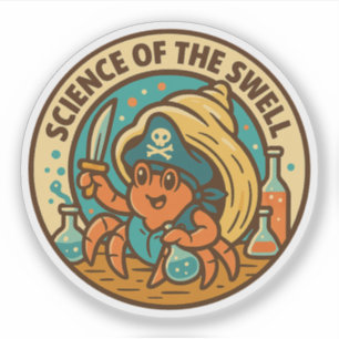 Science Of The Swell Pirate Crab Sticker