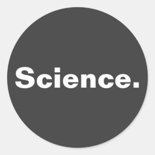Science one word minimalism design classic round sticker
