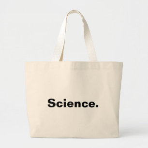 Science one word minimalism design  large tote bag