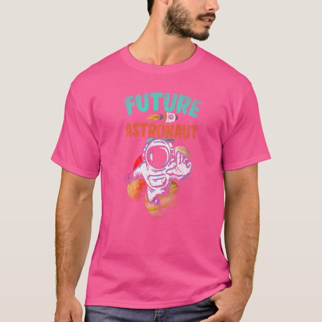 Science Outer Space Rocket Planets Universe Future T-Shirt (Front)