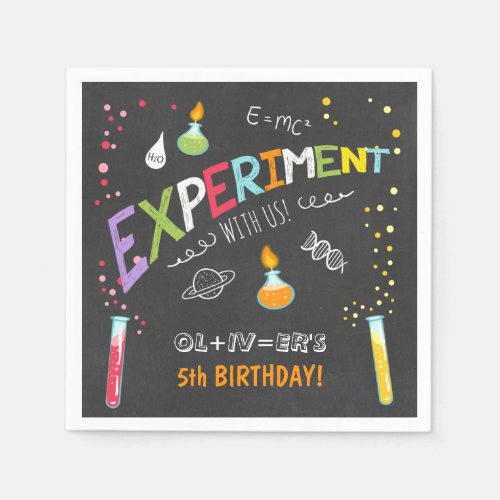 Science Paper Napkin Experiment Lab Birthday Party