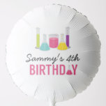 Science Party Balloons in Pink<br><div class="desc">Girls science party balloon,  perfect for your little scientists' next birthday experiment. Colorful beakers in green,  pink,  yellow,  purple and teal.</div>