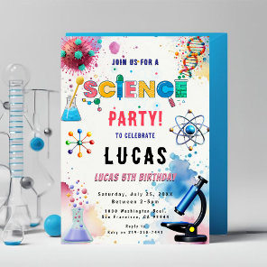 Science Party Birthday Invitation