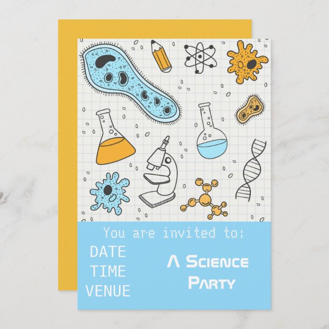 Science party chemistry experiments Party Invitati Invitation (Front/Back)