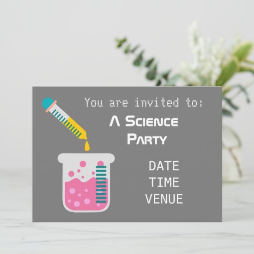 Science party chemistry experiments Party Invitation | Zazzle