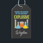 Science Party Favor Tags in Blue<br><div class="desc">Boys science party favor tags,  perfect for your little scientists' next birthday experiment.</div>