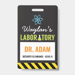 Science Party ID Badge Scientist Badge