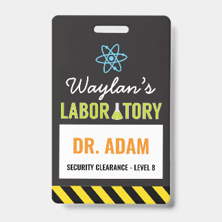 Science Party ID Badge  Scientist Badge