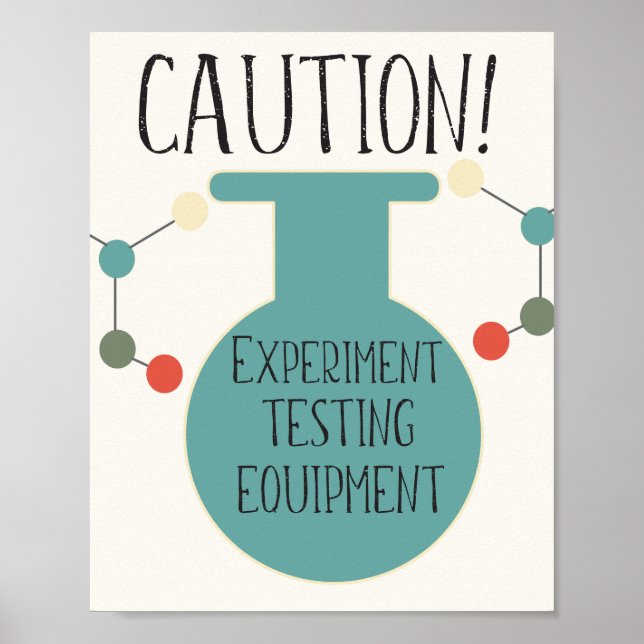 Science Party Laboratory Chemistry Fair Birthday Poster (Front)