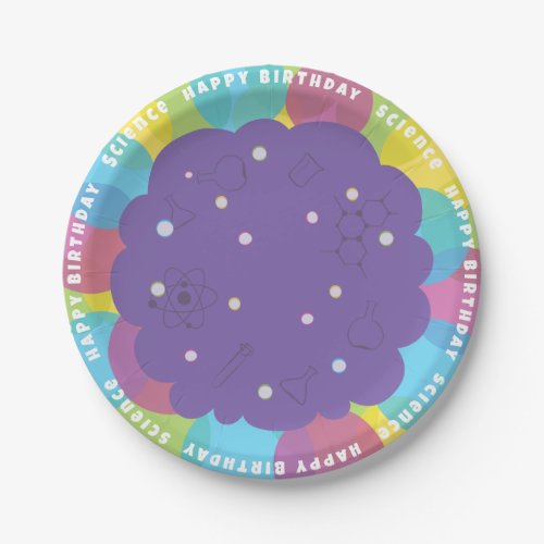 Science Party Plate _ Kids Birthday Party