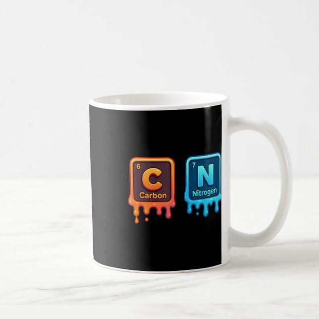 Science Periodic Table 67 Meme Aesthetic Funny 6 7 Coffee Mug (Right)