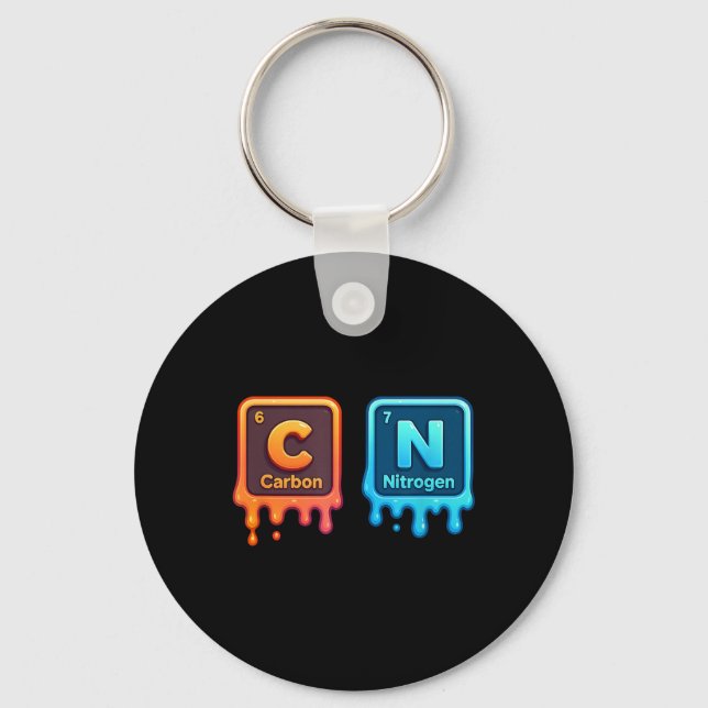 Science Periodic Table 67 Meme Aesthetic Funny 6 7 Keychain (Front)