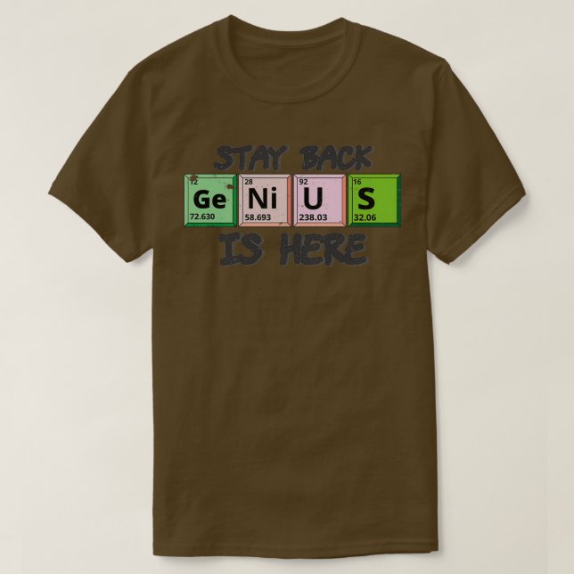 Science Periodic Table Genius T-Shirt (Design Front)