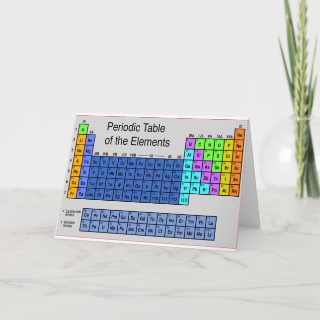 Science Periodic Table of Elements Gifts Card (Front)