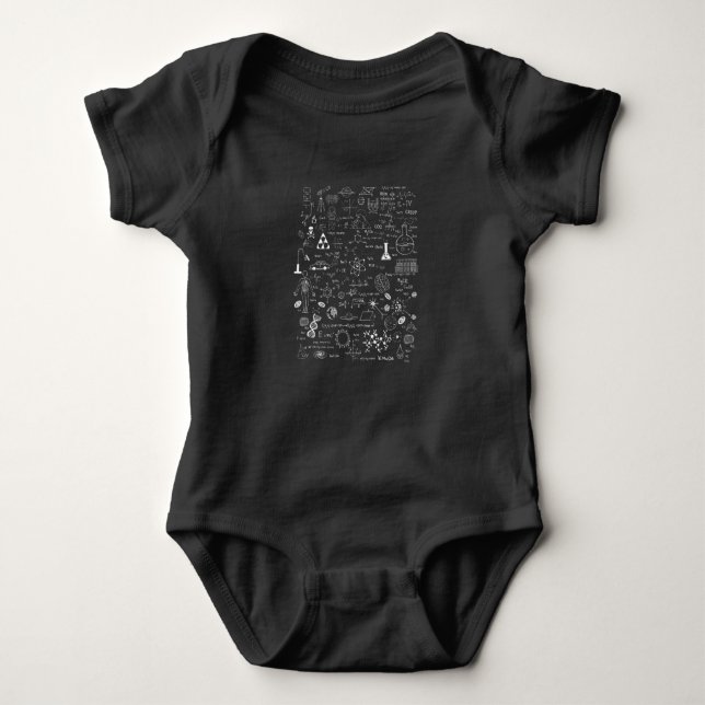 Science Physic Math Chemistry Biology Astronomy Baby Bodysuit (Front)