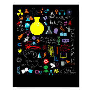 Science Physic Math Chemistry Biology Astronomy Poster