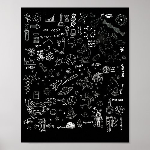 Science Physic Math Chemistry Biology Astronomy Poster