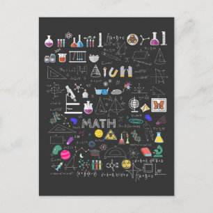 Science Physics Math Chemistry Biology Astronomy Postcard