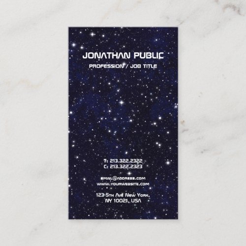 Science Physics Space Universe Elegant Plain Business Card