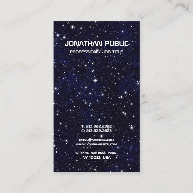 Science Physics Space Universe Elegant Plain Business Card (Front)