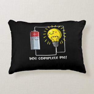 Science Physics You Complete Me Funny Joke Accent Pillow
