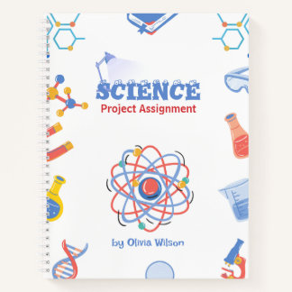 Science Project Assignment Notebook – Colorful Sci