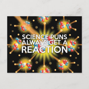 SCIENCE PUNS POSTCARD