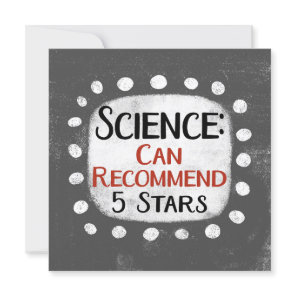 Science Review 5 Stars Greeting Card