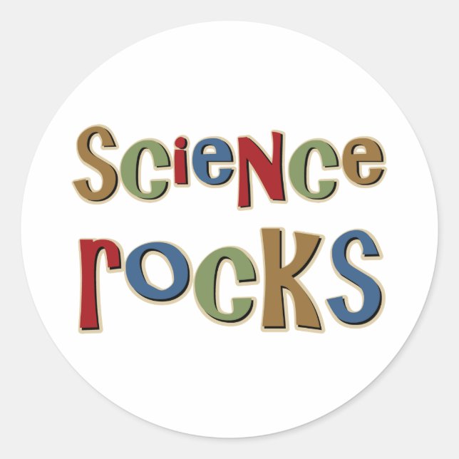 Science Rocks Classic Round Sticker (Front)