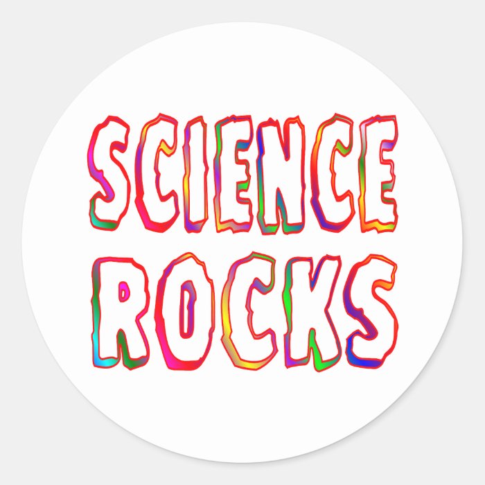 Science Rocks Round Stickers