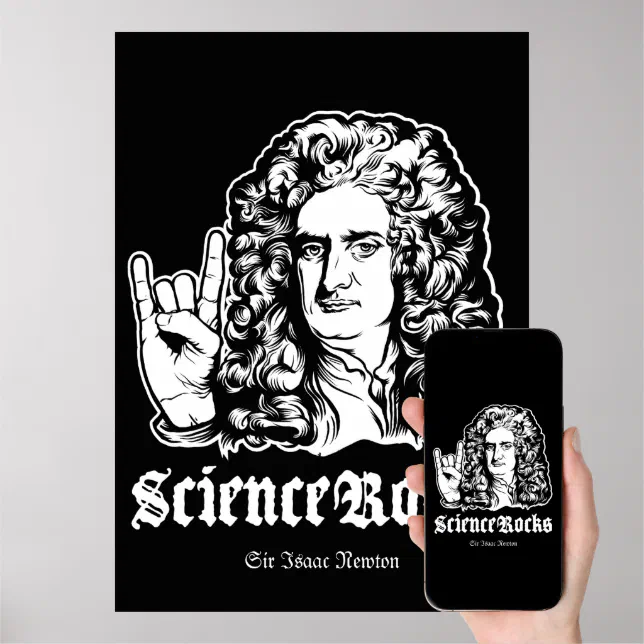 Science Rocks Sir Isaac Newton Poster Zazzle 6125