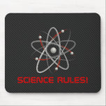 SCIENCE RULES! Atom (004a) | Geek Mousepads<br><div class="desc">Atom - a cool design for all you scientist types out there. A Perfect Gift for a Student or Teacher. Customize slogan with your initials and color.</div>