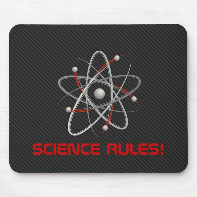 SCIENCE RULES! Atom (004a) | Geek Mousepads (Front)
