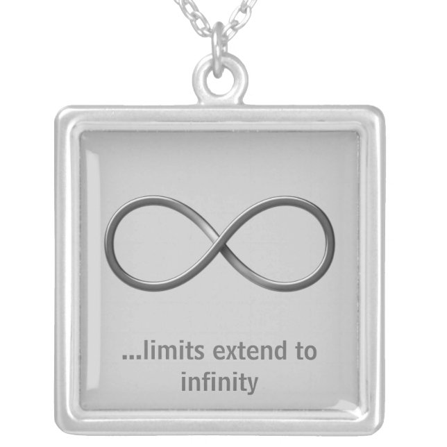 Science Rules | Infinity Geek Gifts Silver Plated Necklace (Front)