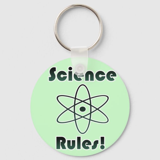 Science Rules Keychain (Front)