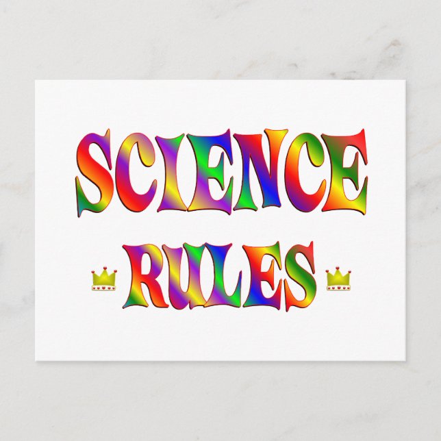 Science Rules Postcard (Front)
