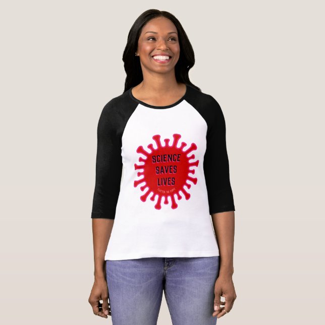 Science Saves Lives - Flatten the Corona Curve T-Shirt (Front Full)