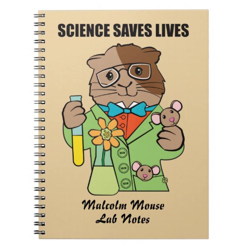 Science Saves Lives Guinea Pig and Mice Notebook