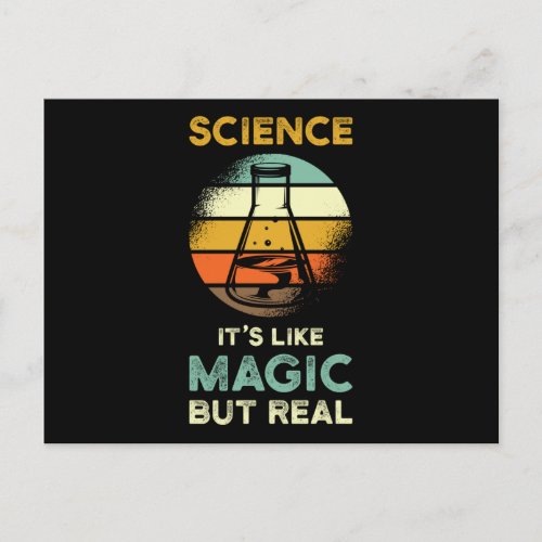 Science Saying Magic Real Postcard