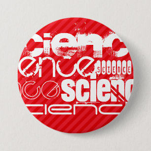 Science; Scarlet Red Stripes Pinback Button