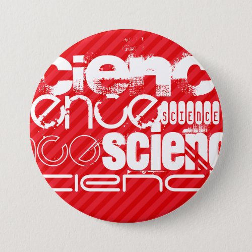 Science Scarlet Red Stripes Pinback Button