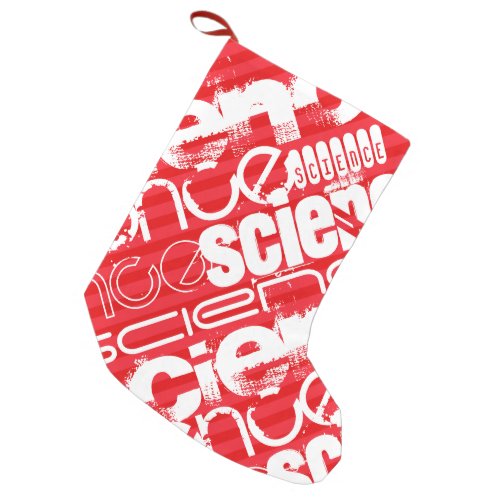 Science Scarlet Red Stripes Small Christmas Stocking