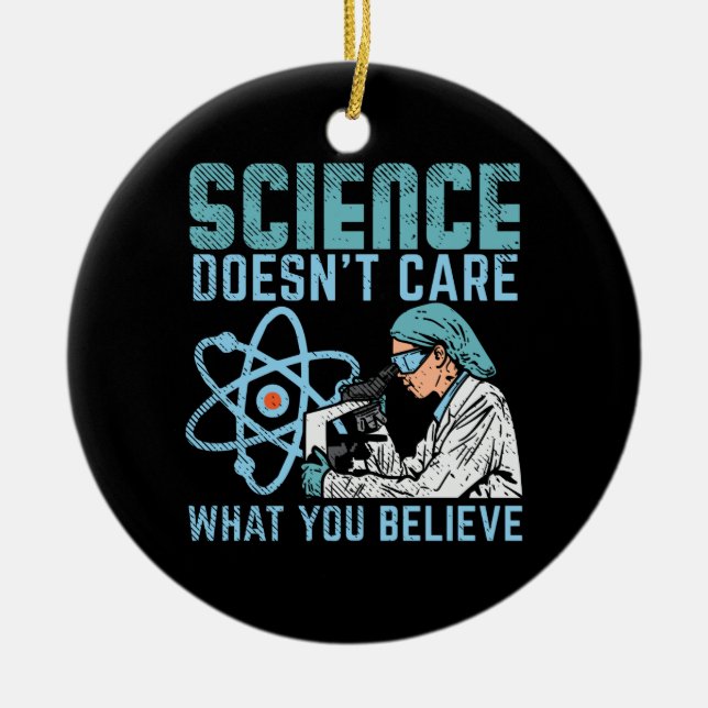 Science Scientist Ceramic Ornament (Front)