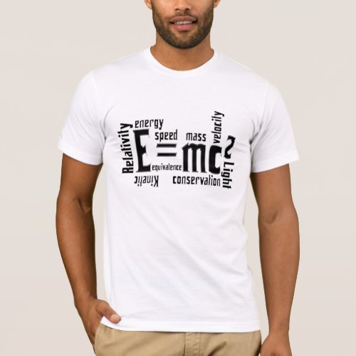 Science Scientist T_Shirts Typography emc2