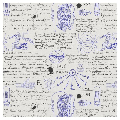 science scribbles  fabric