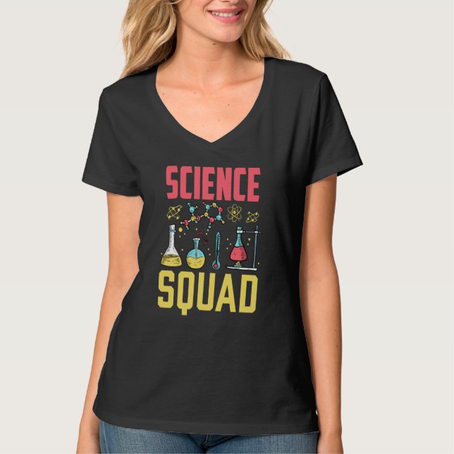 Science Squad Researcher Job Scientist Research T-Shirt (Front)
