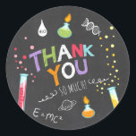 Science Sticker Thank you Birthday Favor tag Lab<br><div class="desc">♥ Your own perfect Sticker,  Cupcake Topper and Envelope Seal! Science theme.</div>