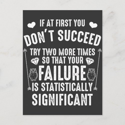 Science Success Chemistry Motivation Chemist Postcard